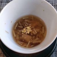 Gold mushroom soup at Saido in Tokyo