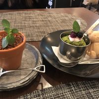 Cheese cake and pan cake  at Saido in Tokyo