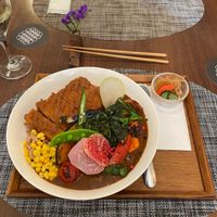 Samurai Curry UMAMI with additional Vegan cutlet at Saido in Tokyo