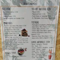 Sana-Horia menu  at Sana-Horia in Tenerife