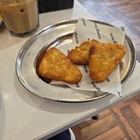 Side of hash browns at Cafe Strange Brew in Glasgow