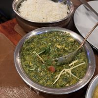 Palak Tofu met witte rijst   at Royal India in Ghent