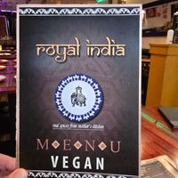 Vegan menu at Royal India in Ghent