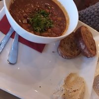 Zuppa di legumi e verdure at Tehusid in Egilsstadir