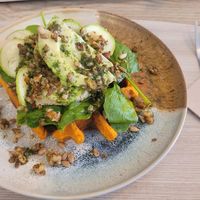 Sweet Potato Waffles vegan style at Peanut's Café in Sainte-maxime