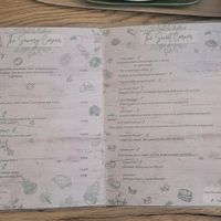 Menu at Peanut's Café in Sainte-maxime