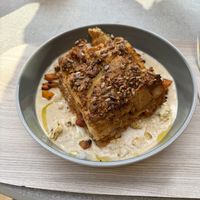 plat du jour: lasagna  at Peanut's Café in Sainte-maxime