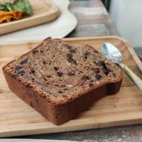 Banana and chocolate cake ◉‿◉ at Peanut's Café in Sainte-maxime