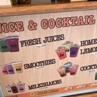 Wall placard  at The Fruit Lab in Rhodes