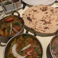 Roti, spiced vegetable curry was just right spicy   at Ashiana in Paris
