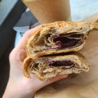 Vegan blueberry croissant at Jack's Stir Brew Coffee - Tribeca in New York City