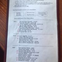 Menu at Black Pearl in Seattle