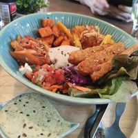 Bbq jackfruit bowl+ extra tempeh (extra 30 THB) at Pure Vegan Heaven in Koh Samui