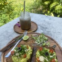 Vegan avocado feta toast  at Pure Vegan Heaven in Koh Samui