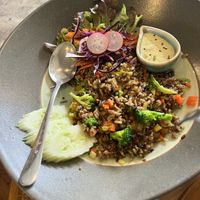 Fried salad!!!  at Pure Vegan Heaven in Koh Samui