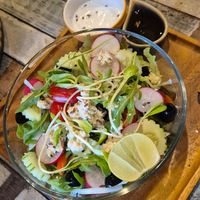 greek salade at Pure Vegan Heaven in Koh Samui