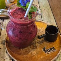 fresh berry juice at Pure Vegan Heaven in Koh Samui