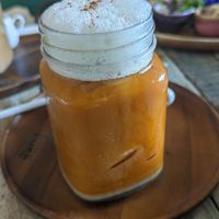 Iced Thai tea at Pure Vegan Heaven in Koh Samui