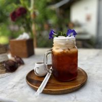 Thai ice tea  at Pure Vegan Heaven in Koh Samui