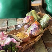 Summer rolls  at Pure Vegan Heaven in Koh Samui