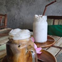 Coffee and vegan kefir at Pure Vegan Heaven in Koh Samui