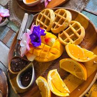 Waffles at Pure Vegan Heaven in Koh Samui