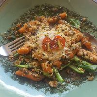 Süßkartoffel Gnocchi. Etwas sehr ölig at Pure Vegan Heaven in Koh Samui