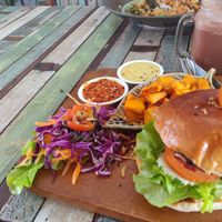 Vegan burger 😍 at Pure Vegan Heaven in Koh Samui