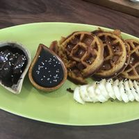 Waffles at Pure Vegan Heaven in Koh Samui