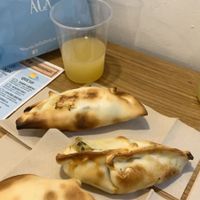 tahini tofu, wok, and one vegetarian one + drink at La Fábrica - Empanadas Argentinas - Carrer del Call in Barcelona