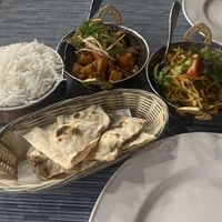 Jackfruit curry and aloo bhaigan, rice and roti  at Indigo in Nadi