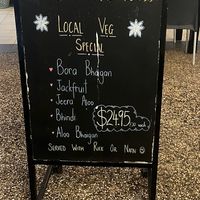 Blackboard specials menu   at Indigo in Nadi