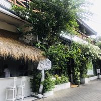 The restaurant is upstairs at Shelter Cafe in Seminyak