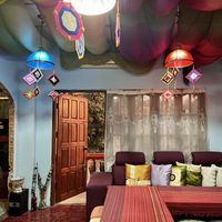 Upstairs seating   at The Pharaoh's Restaurant in Vientiane