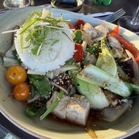 Tofu and vegetables   at Japengo in Lahaina