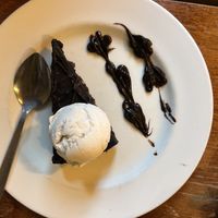 Vegan Dark Chocolate and Mint Tart  at Greyhound in Gloucester