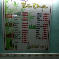 menu on 12th of May 2016 at Thien Duyen in Da Nang