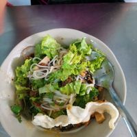 Bún khô (noodle mixed with herbs and vegan sour & salty soup). Very tasty indeed :x at Thien Duyen in Da Nang