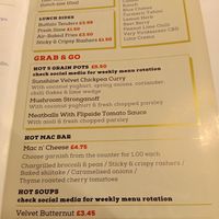 Part of the lunch menu at Flipside in London