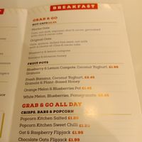 Fruit pots and oats at Flipside in London