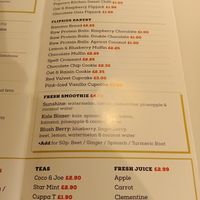 Smoothies, teas, juices and sweets at Flipside in London