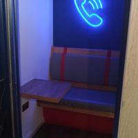 This booth was quiet and cozy, downstairs. Nice for a work call. at Flipside in London