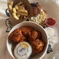 Ranch’s dressing came with the cauliflower wings, nice touch   at Flipside in London