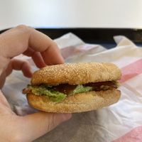 Bacon breakfast sandwich with avocado  at Flipside in London