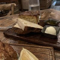 Sourdough bread and vegan butter (have to specify vegan)  at Our Harvest in Fenwick Island