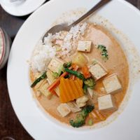 Pineapple curry with tofu and the wild coast at The Liebig in Warrnambool