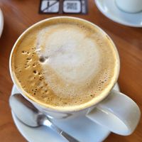 Almond milk latte at Ah Cacao in Playa Del Carmen