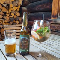 Heimeli Bier und Aperitif at Berggasthaus Heimeli in Langwies