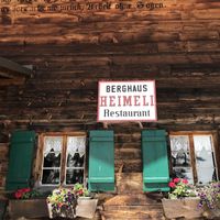 Facade of heimeli at Berggasthaus Heimeli in Langwies