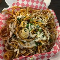 Spiral fries at Blue Sage Vegan Bistro in Little Rock